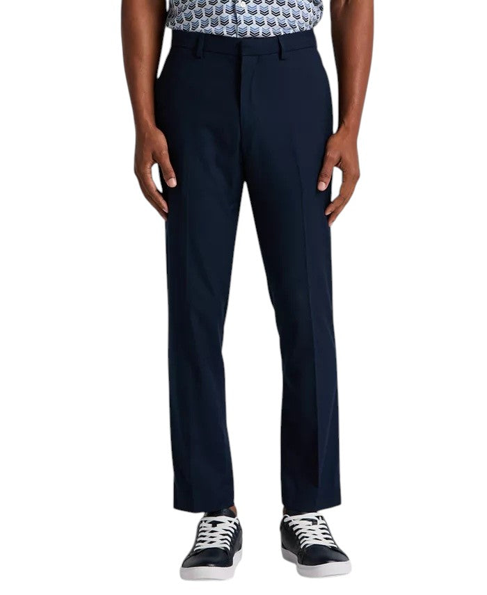 Perry Ellis Portfolio Mens Slim fit Dress Pants 32 / 30 Navy  Blue Solid