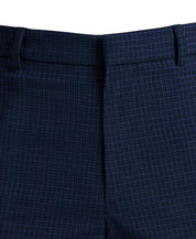 Perry Ellis Portfolio Mens Slim fit Dress Pants 32 / 32 Navy  Blue Plaid