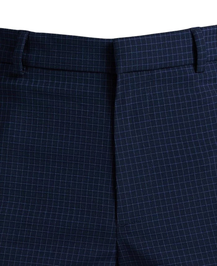 Perry Ellis Portfolio Mens Slim fit Dress Pants 30 / 30 Blue Check