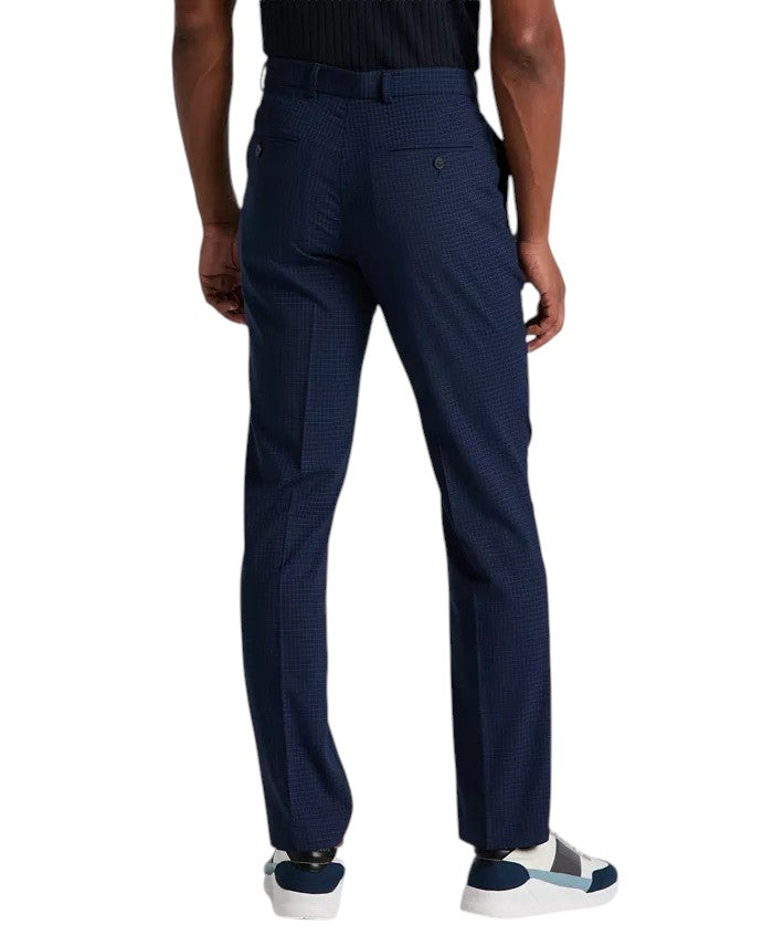 Perry Ellis Portfolio Mens Slim fit Dress Pants 30 / 30 Blue Check