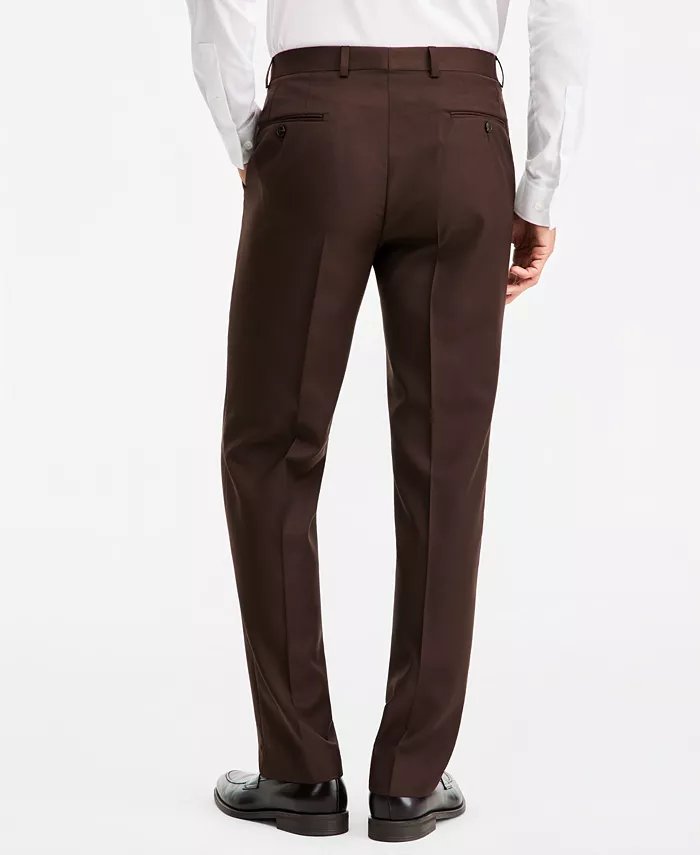 Michael Kors Mens Classic fit Wool Dress Pants 32 / 30 Brown Solid