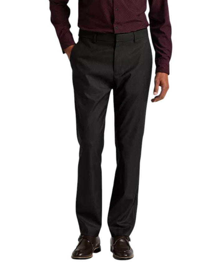 Perry Ellis Portfolio Mens Modern fit Dress Pants 34 / 32 Black Solid