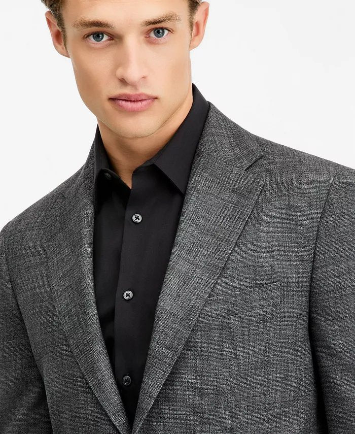 Calvin Klein Mens Slim fit Sport Coat Blazer 44 S Gray Solid