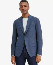 Calvin Klein Mens Slim fit Sport Coat Blazer 44 R Textured Blue Solid