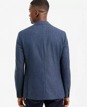 Calvin Klein Mens Slim fit Sport Coat Blazer 44 R Textured Blue Solid