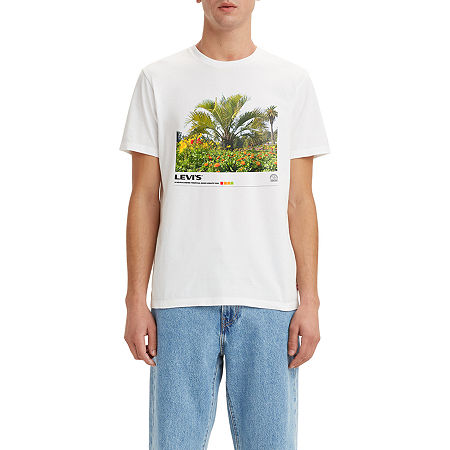 Levi's Men's Crew Neck Short Sleeve Graphic T Shirt White XL