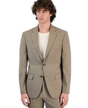 Tommy Hilfiger Mens Slim fit Wool Suit Jacket Blazer 42 L Tan Brown Solid