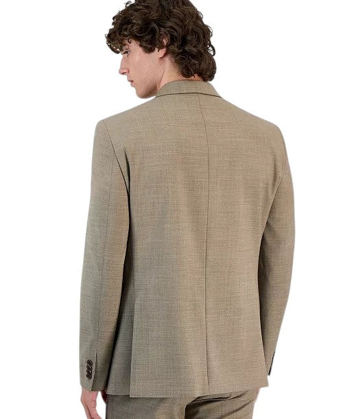 Tommy Hilfiger Mens Modern fit Wool Suit Jacket Blazer 40 L Tan Brown Solid
