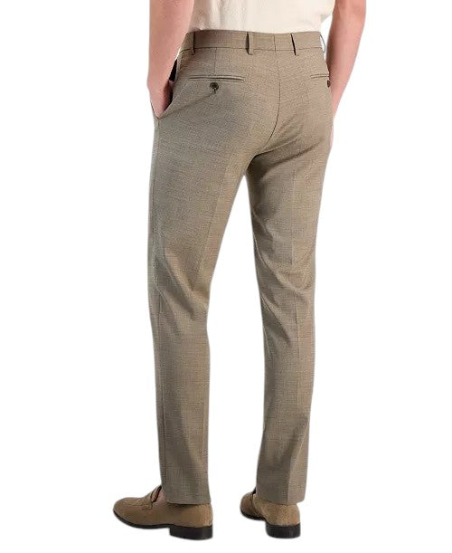Tommy Hilfiger Mens Modern fit Wool Dress Pants 50 / 32 Tan Light Brown Solid