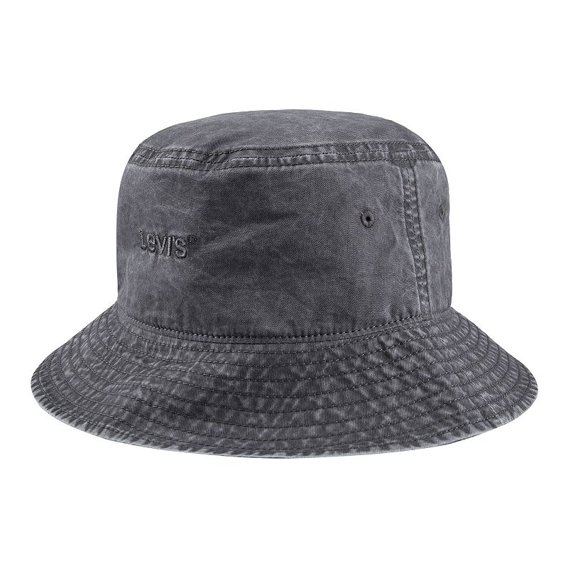Levi's Men's Charcoal Bucket Hat  Dark Gray Small / Medium