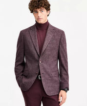 Tommy Hilfiger Mens Modern fit Sport Coat Blazer 44 R Burgundy Solid