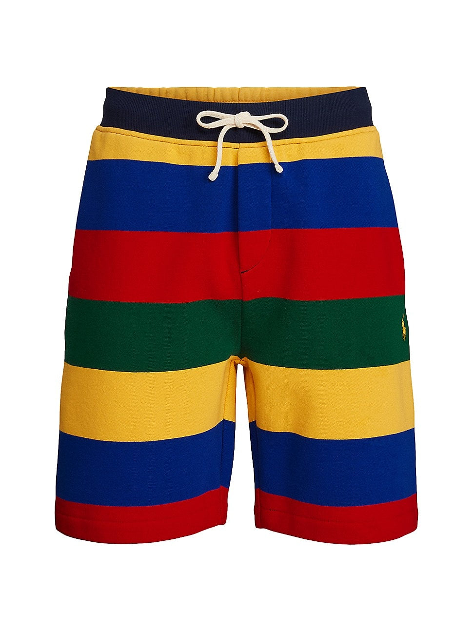 Polo Ralph Lauren Men's Striped Fleece Shorts Size Medium Navy