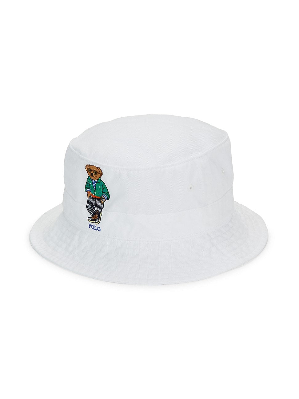 Polo Ralph Lauren Mens Polo Bear Chino Bucket Hat White Small Medium