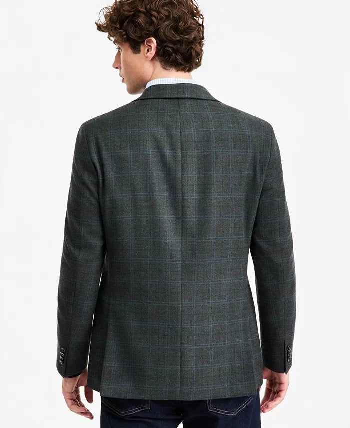 Tommy Hilfiger Mens Modern fit Sport Coat Blazer 44 R Green Blue Plaid