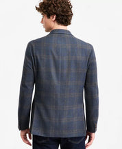 Tommy Hilfiger Mens Modern fit Sport Coat Blazer 40 S Navy Blue Brown Plaid