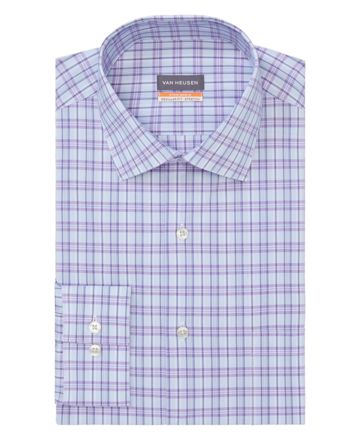 Van Heusen Stain Shield Dress Shirt Blue 15-15.5 / 3233