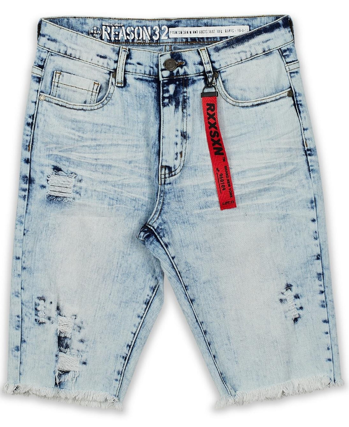 Reason Men's Thatcher Denim Shorts Light Blue 34