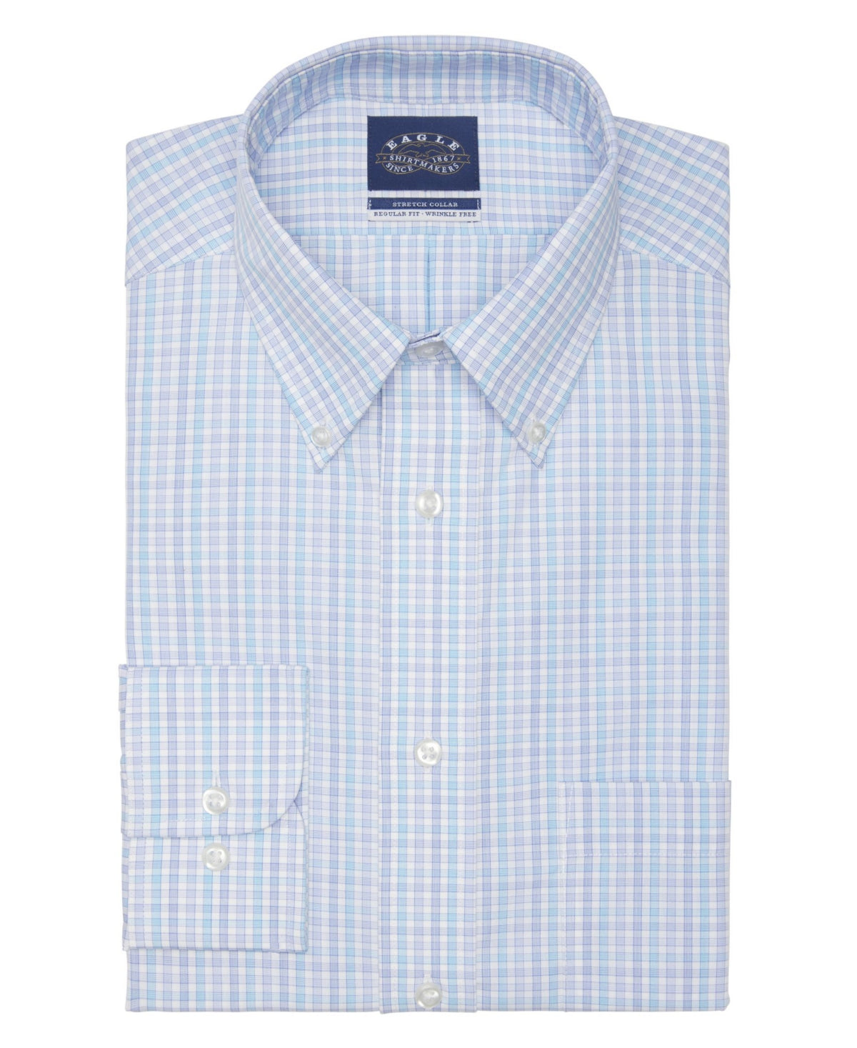 Eagle Men's Regular Fit Stretch Collar Dress Shirt  Papaya Orange
