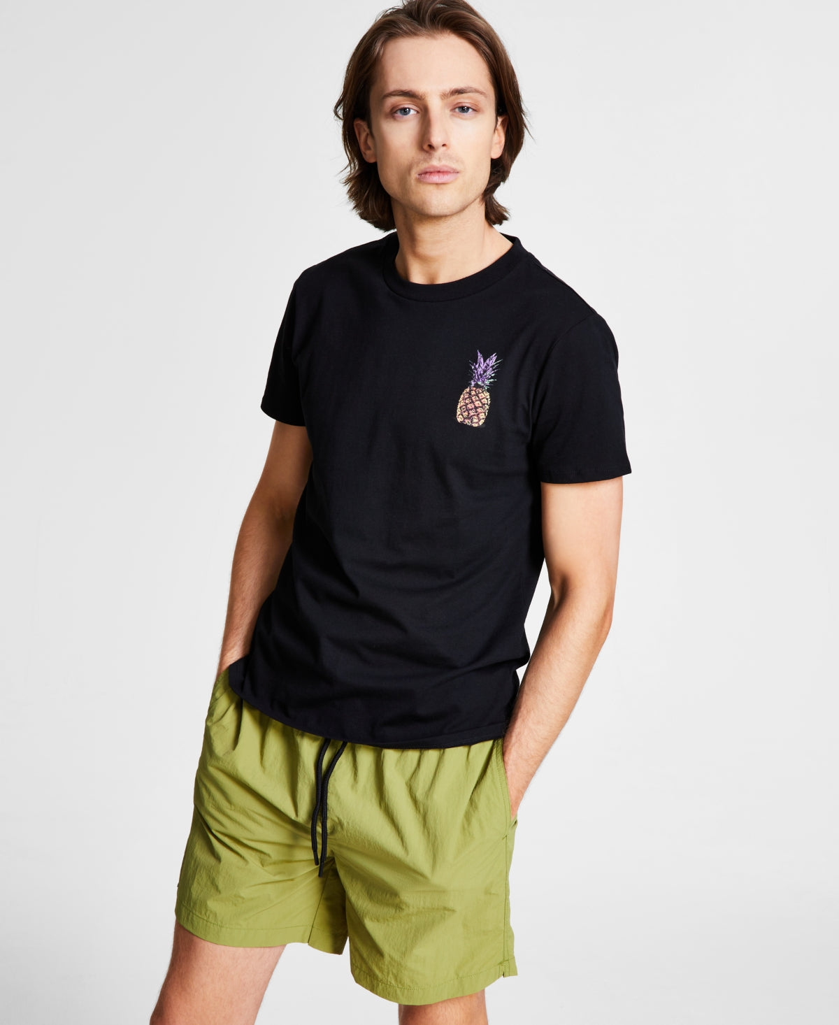 And Now This Men's Pineapple Graphic Black T shirt Medium