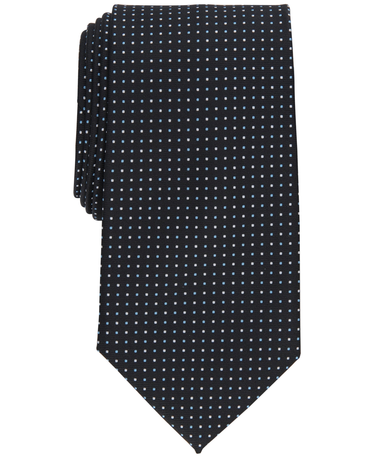 Club Room Men Regular fit Tie Necktie One Size Black Polka Dot