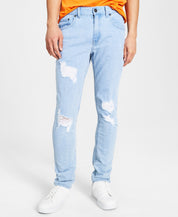 INC International Concepts Men's Light Wash Skinny Jeans Light Blue 38 x 32