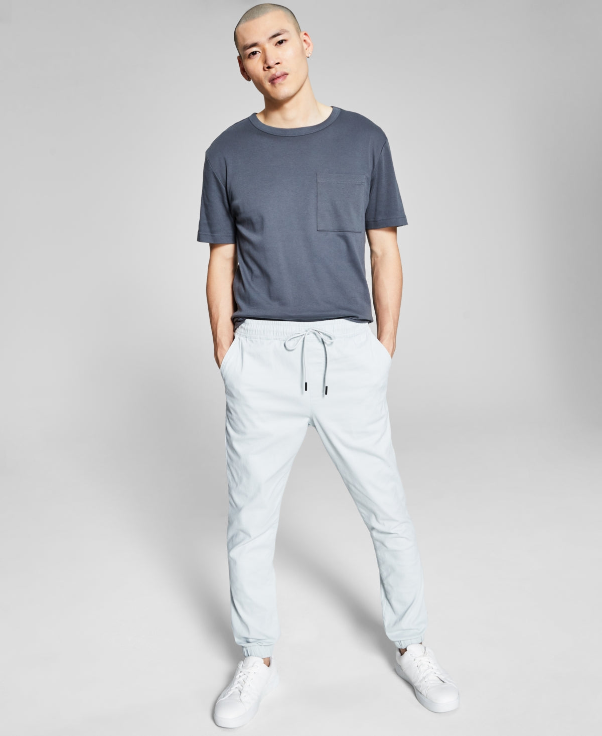 And Now This Men's Brushed Twill Jogger Pant  N Droplet Light Grey XL