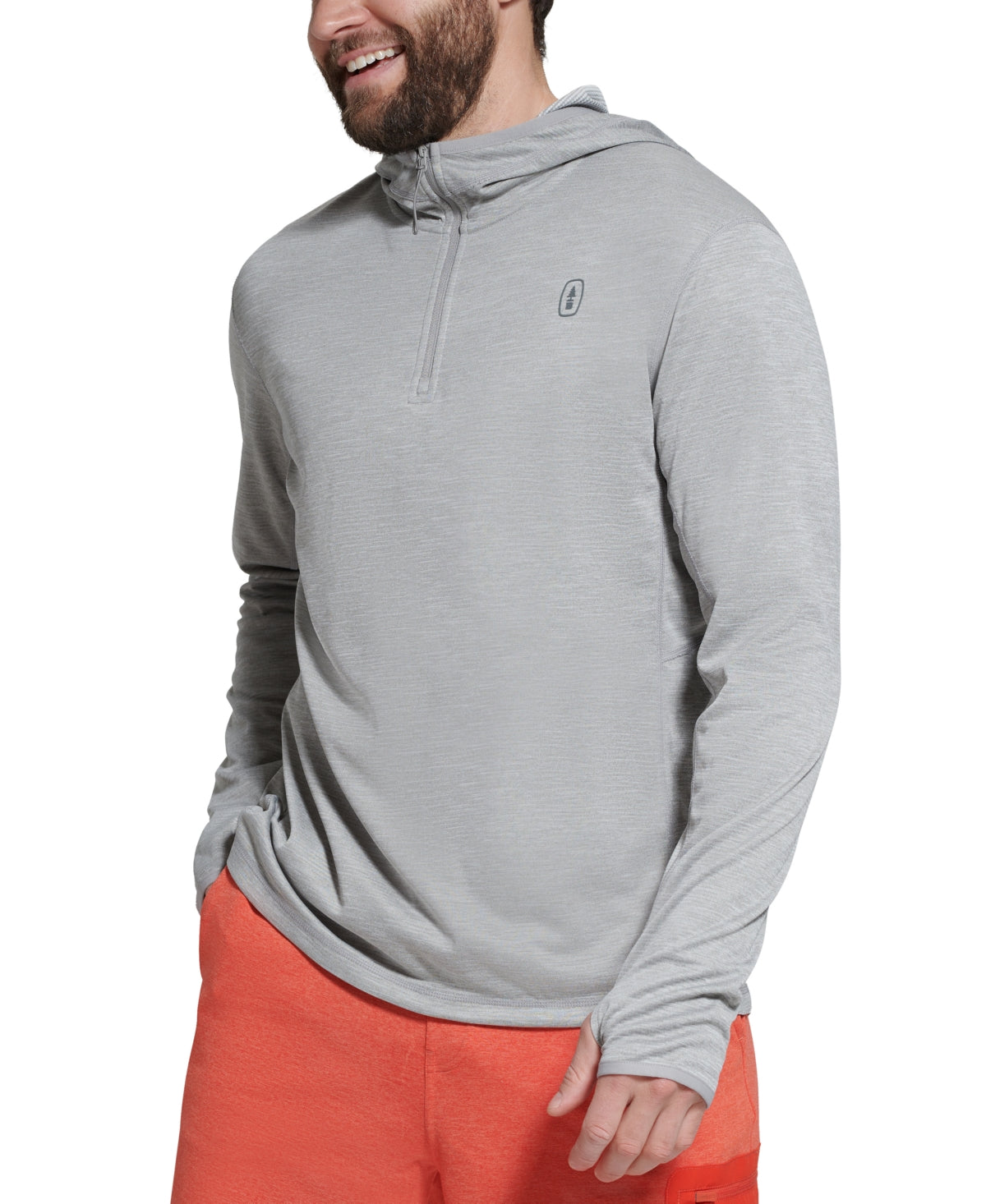 Bass Outdoor Men's Sweatshirt Sun Guard Hoodie Grey Small