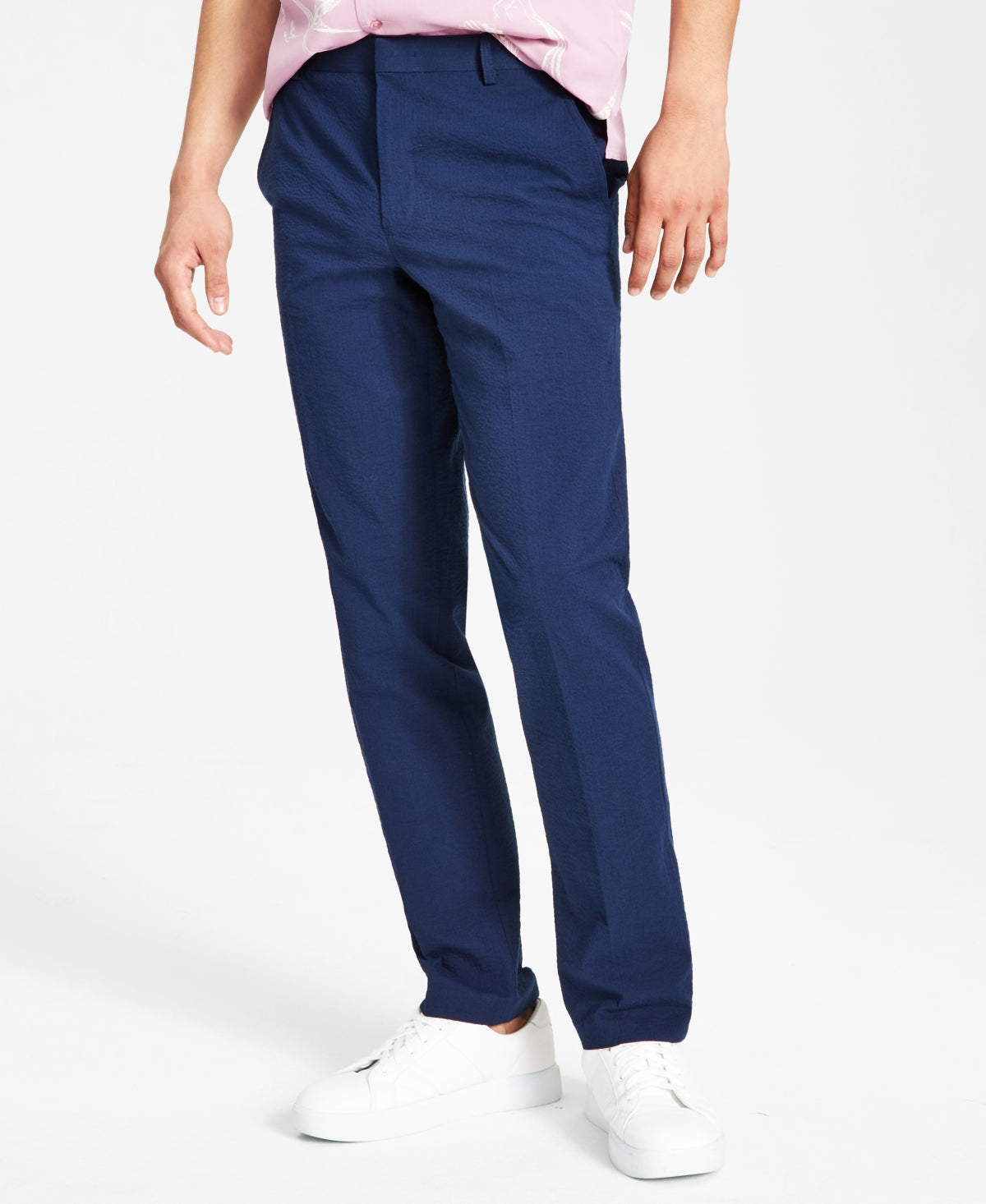 International Concepts Men's Textured Chino Pants Inc Dark Blue 40 Reg