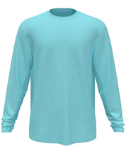 PGA TOUR Mens  Long Sleeve Sun Protection Shirt Turquoise Blue Medium