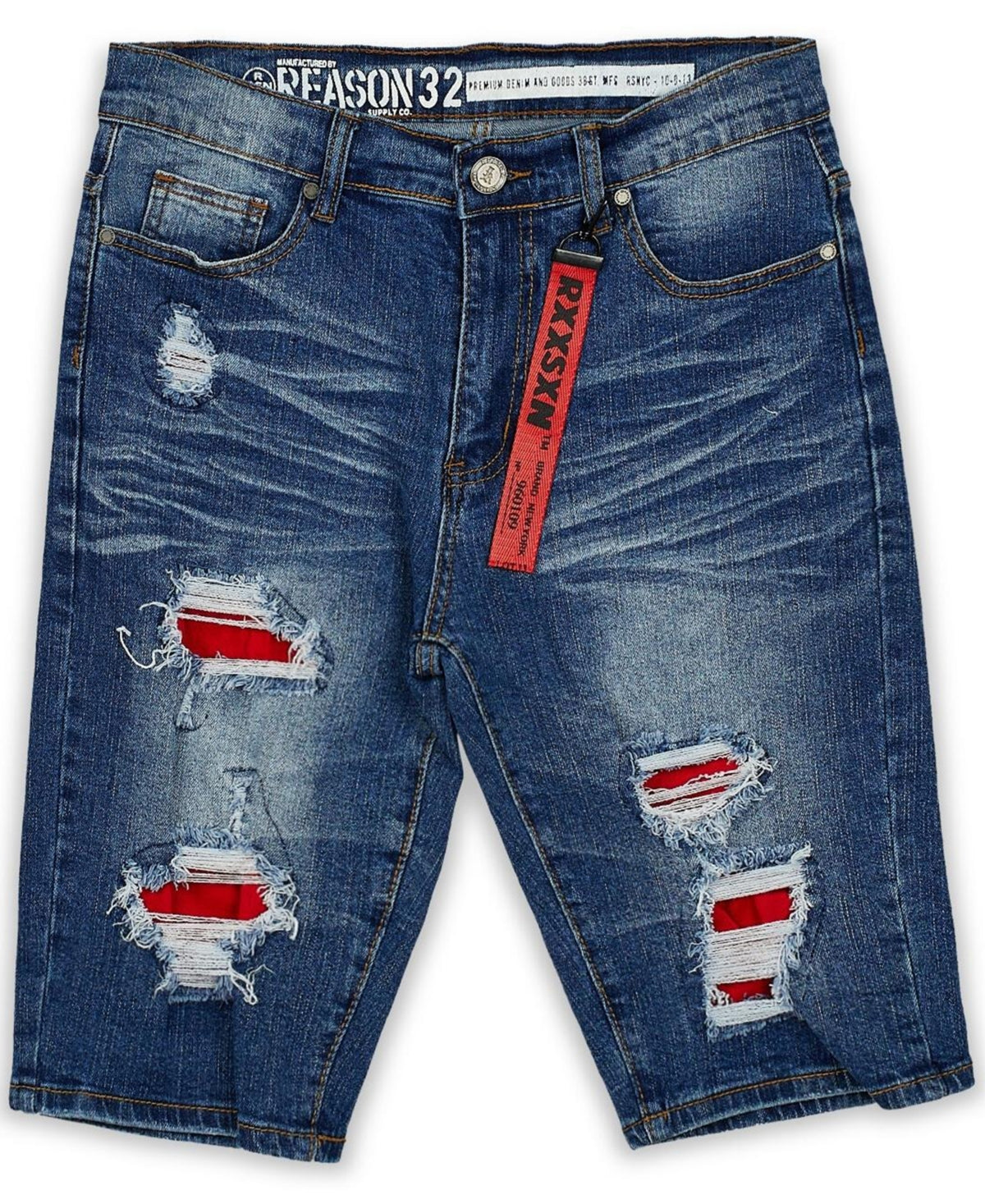 Reason Clothing Men's Vincent Jean Shorts Blue 40