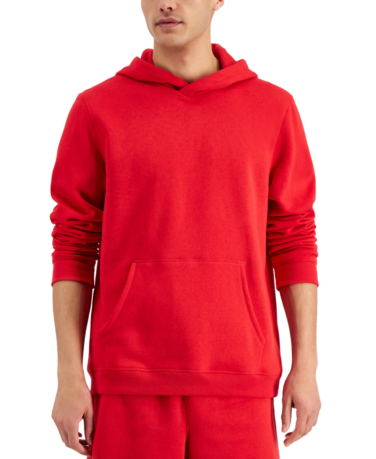ID Ideology Men's Solid Fleece Hoodie Sweatshirt Medium Licorice Red