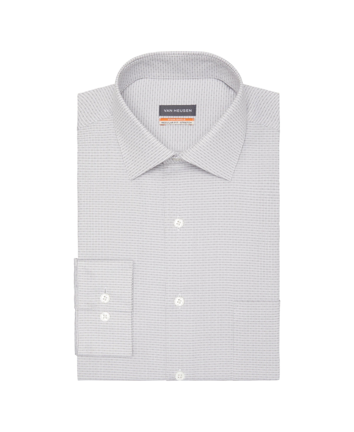 Van Heusen Stain Shield Men's Dress Shirt Gray 1515.5 / 32-33