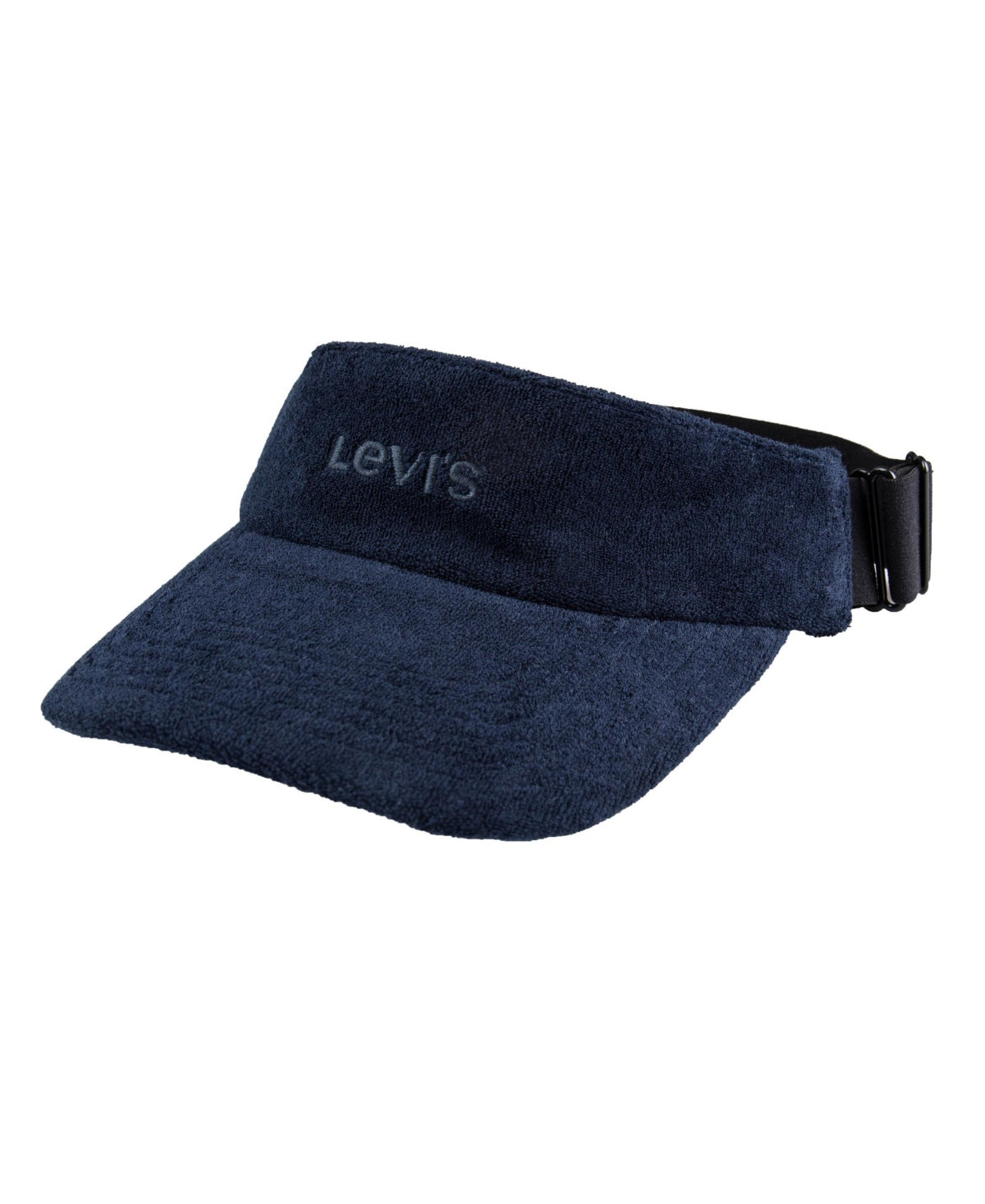 Levis Mens Adjustable Terry Cloth Visor Hat Navy Blue