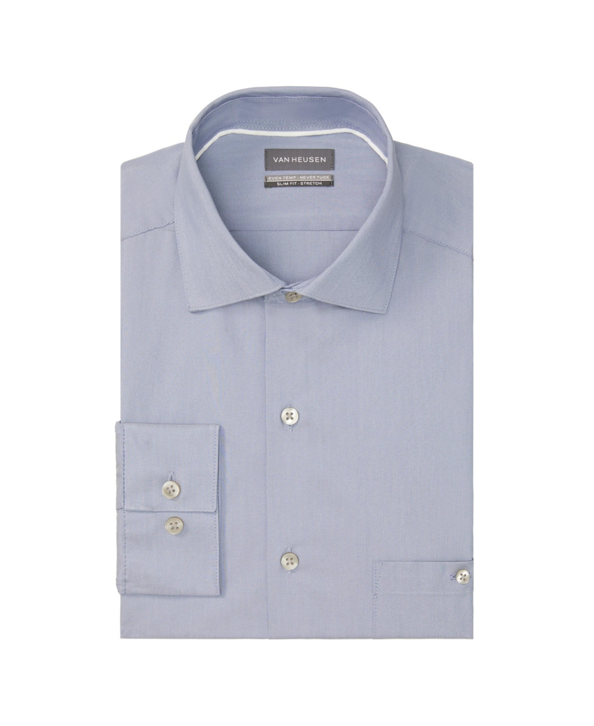 Van Heusen Men's Even Temperature Slim Fit Dress Shirt Blue 16 16.5 32 33