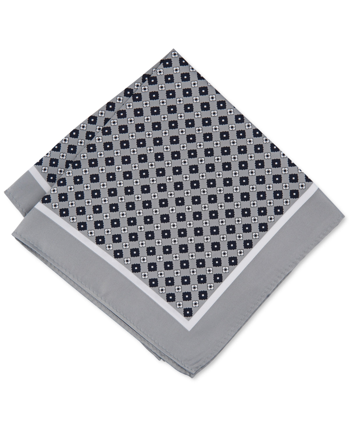 Alfani Men's Morency Neat Pocket Square Gray Osfa Reg