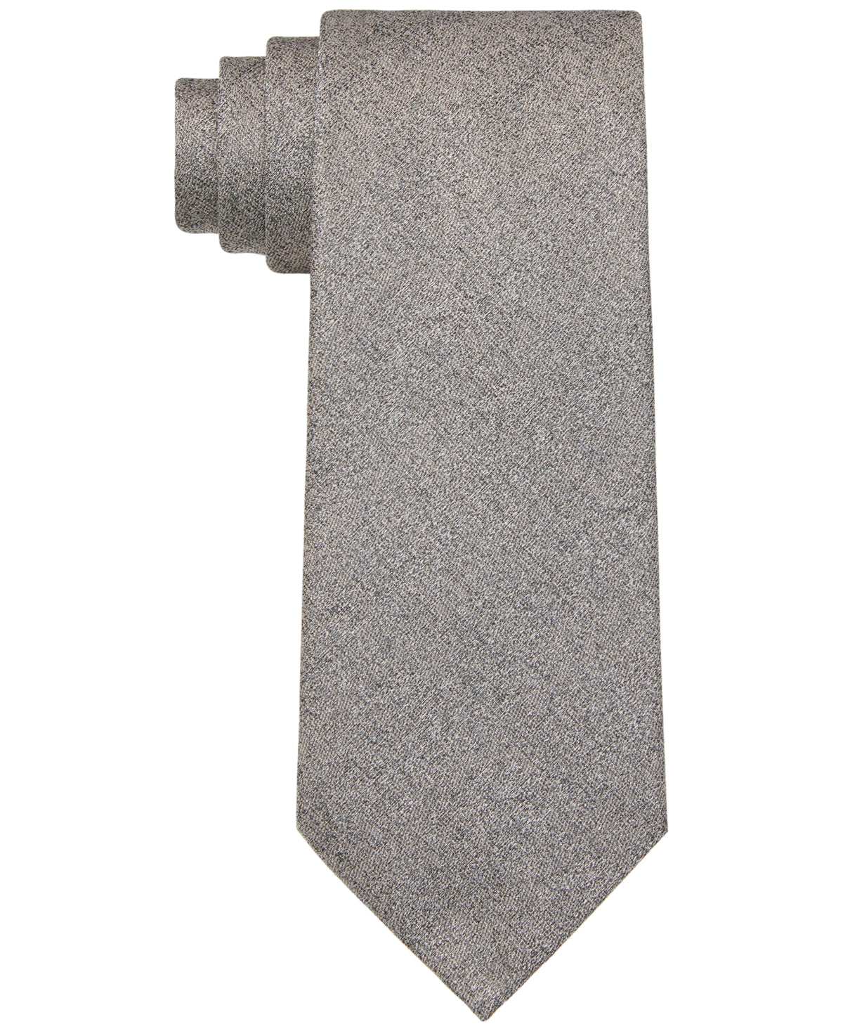 Calvin Klein Men S Heathered Solid Tie Beige Necktie