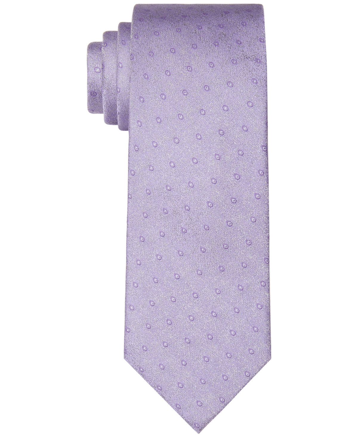 Calvin Klein Men's Slim Crepe Circle Tie Purple Necktie