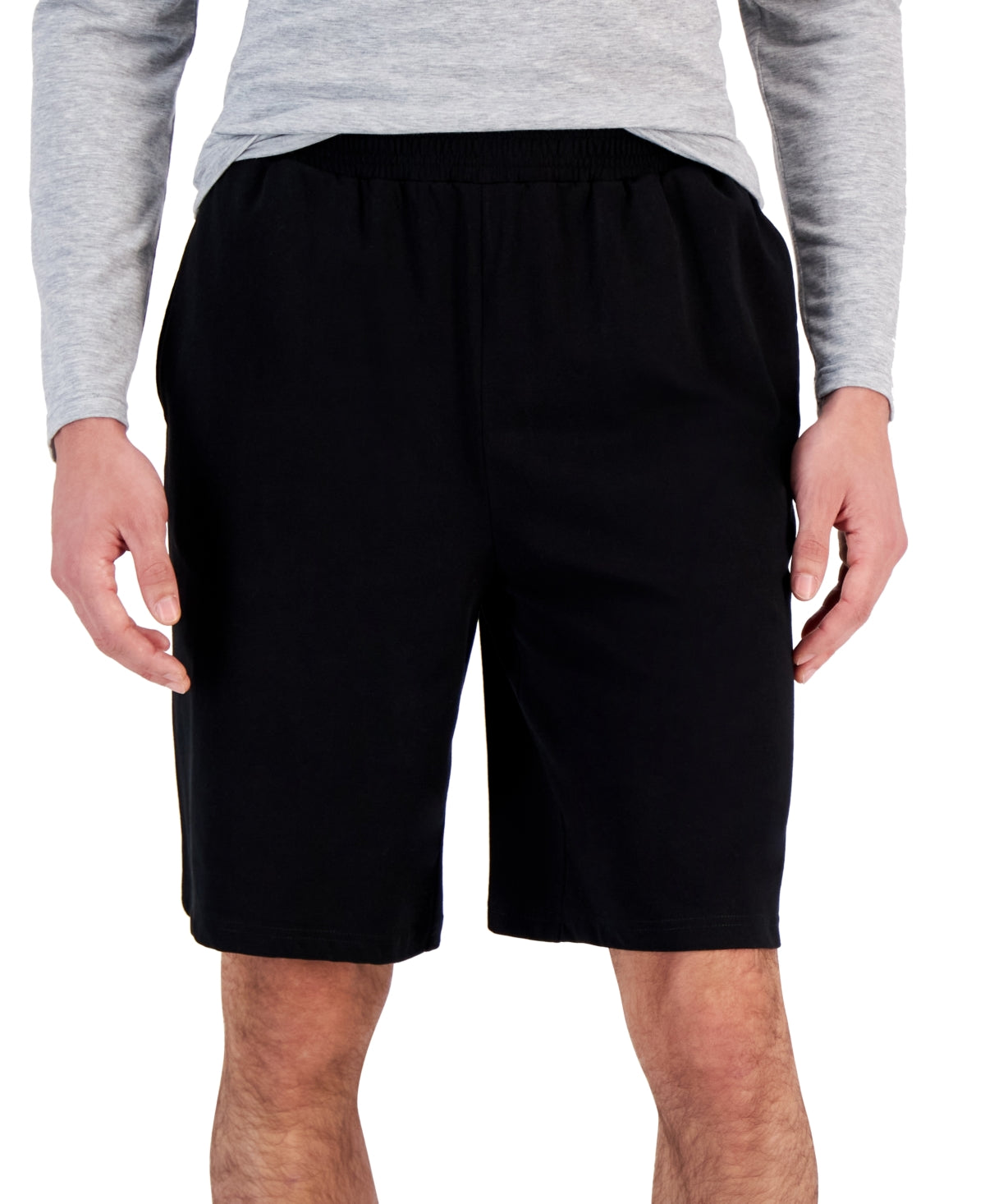 ID Ideology Men's Regular Fit Jersey Knit Shorts Black Medium