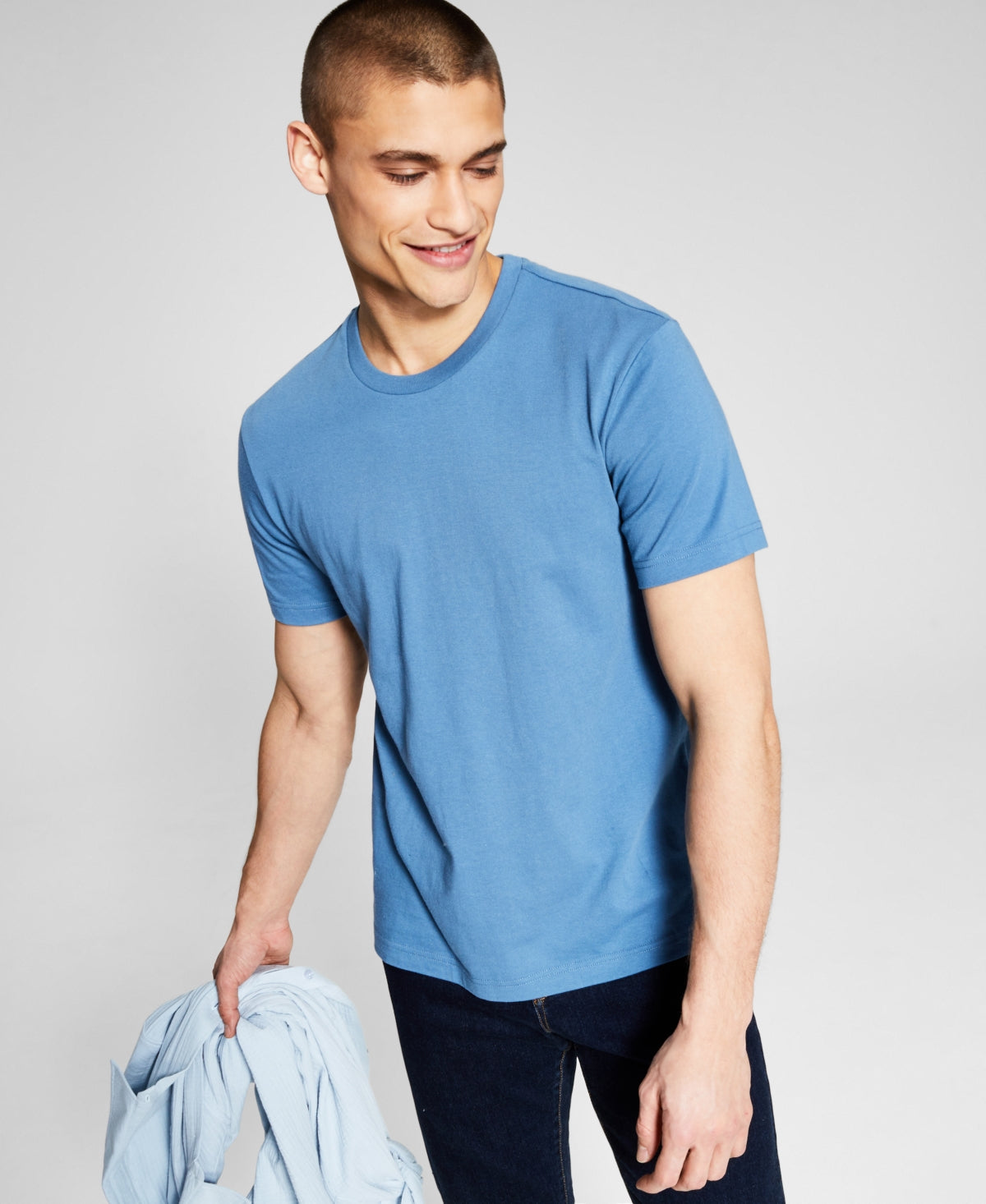 And Now This Men's Short Sleeve Crewneck  T Shirt Copen Blue Small