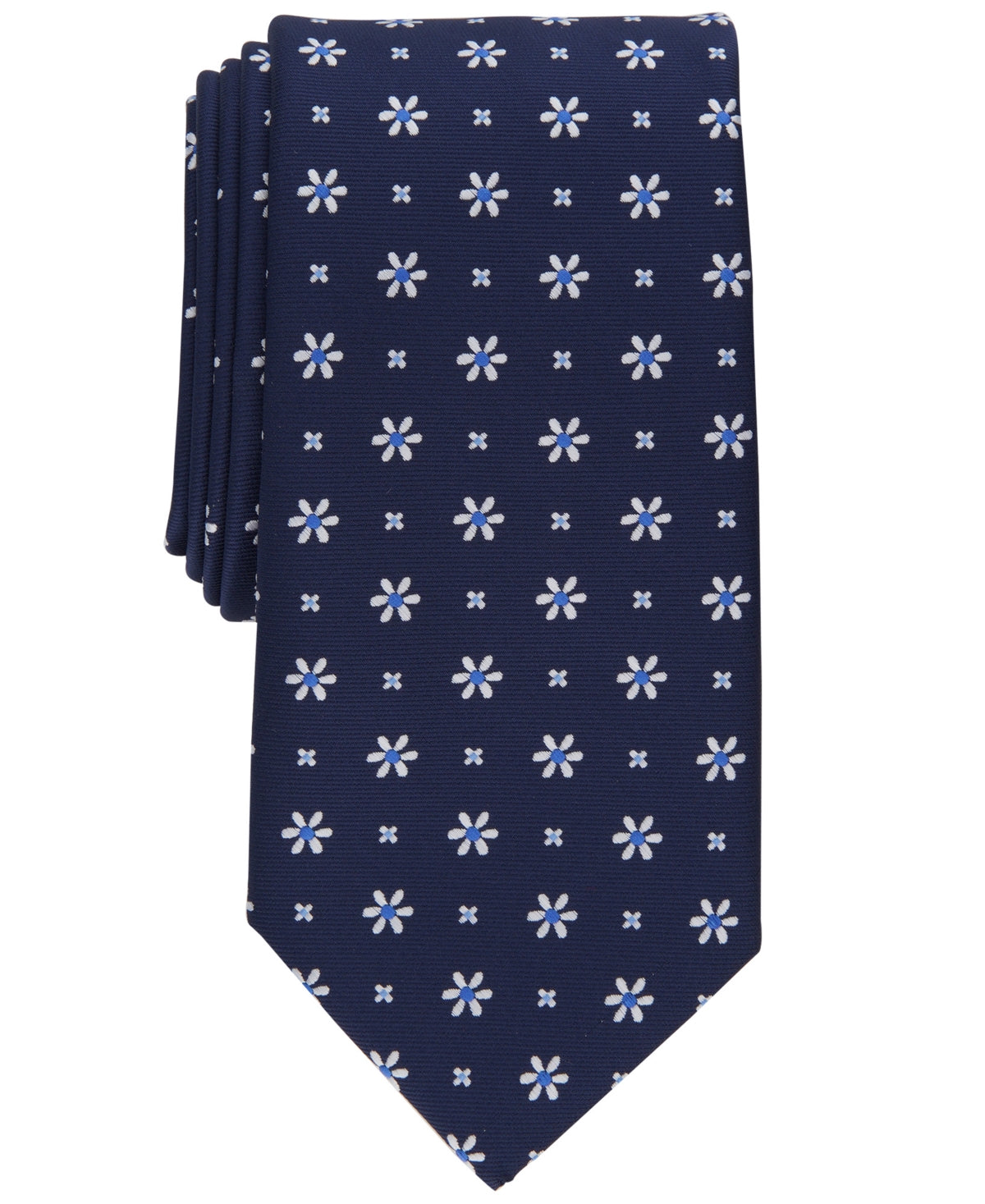 Club Room Men's Floral Neat Tie Navy Blue One Size