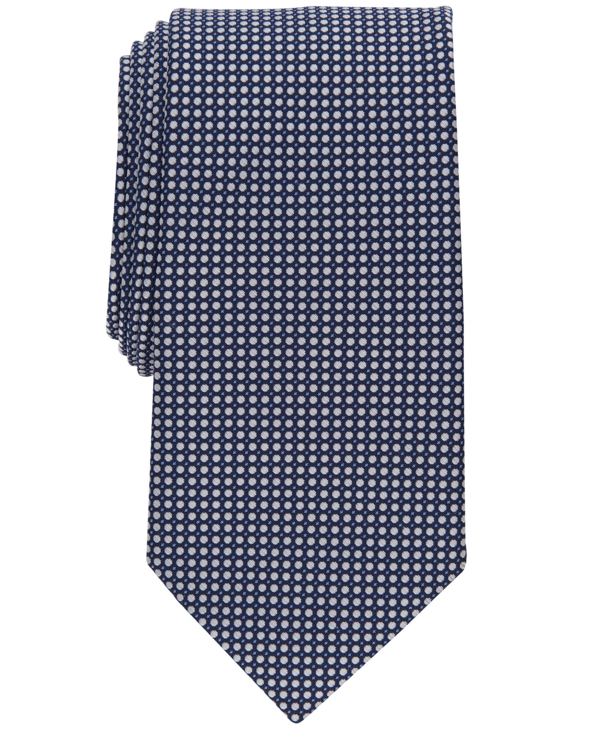 Club Room Men's Necktie Carlton Dot Tie  Navy Osfa Reg