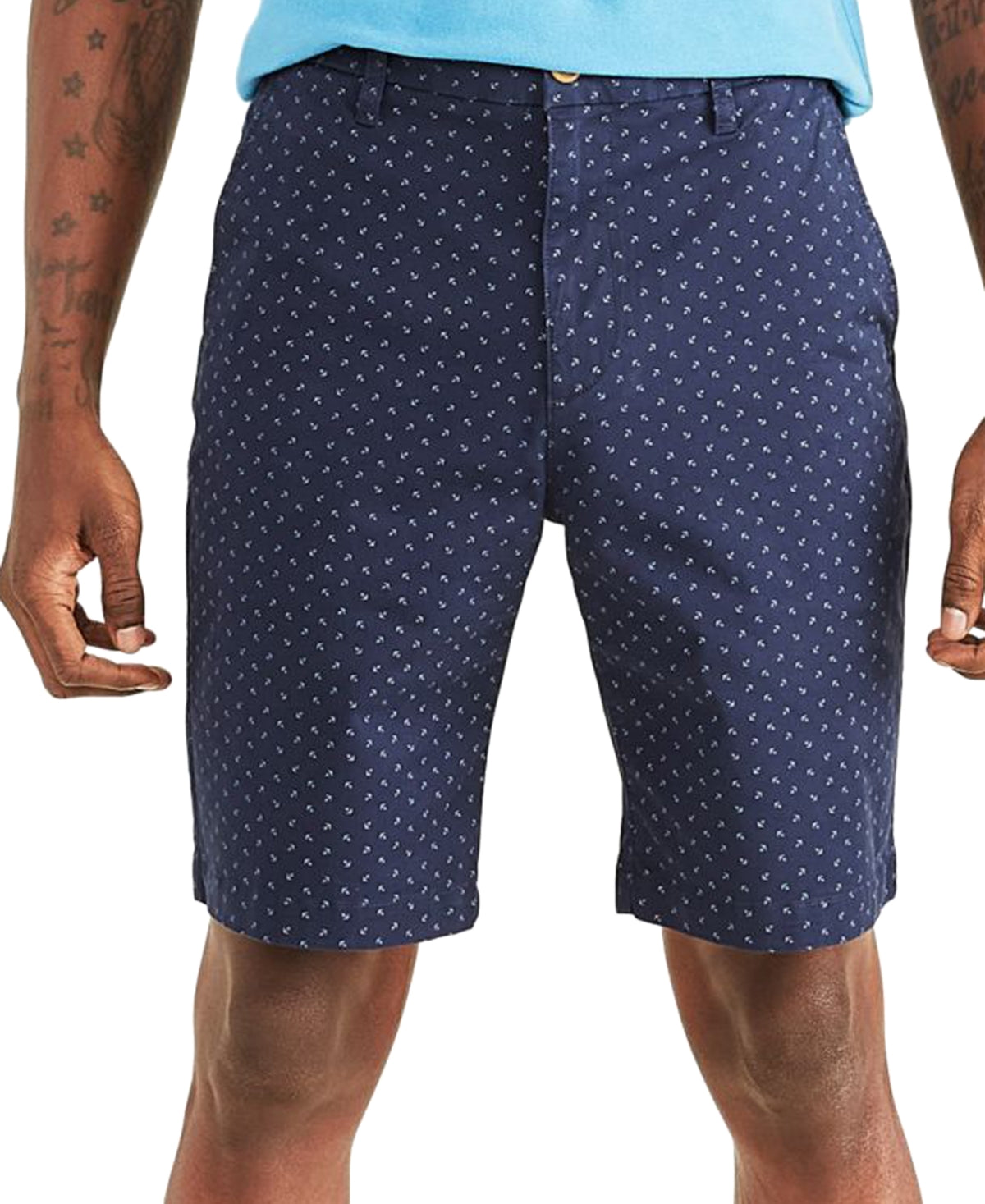 Dockers Men's Khaki Anchor Print Shorts  Size 40 Reg