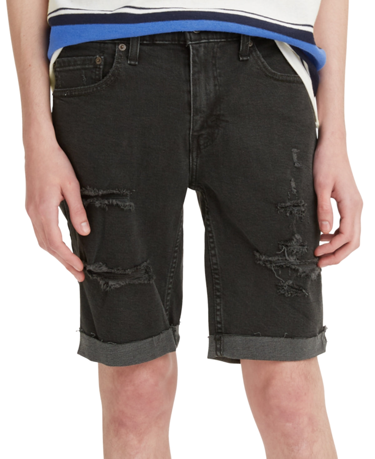 Levi's Men's 511 Cut Off Denim Shorts Black 42
