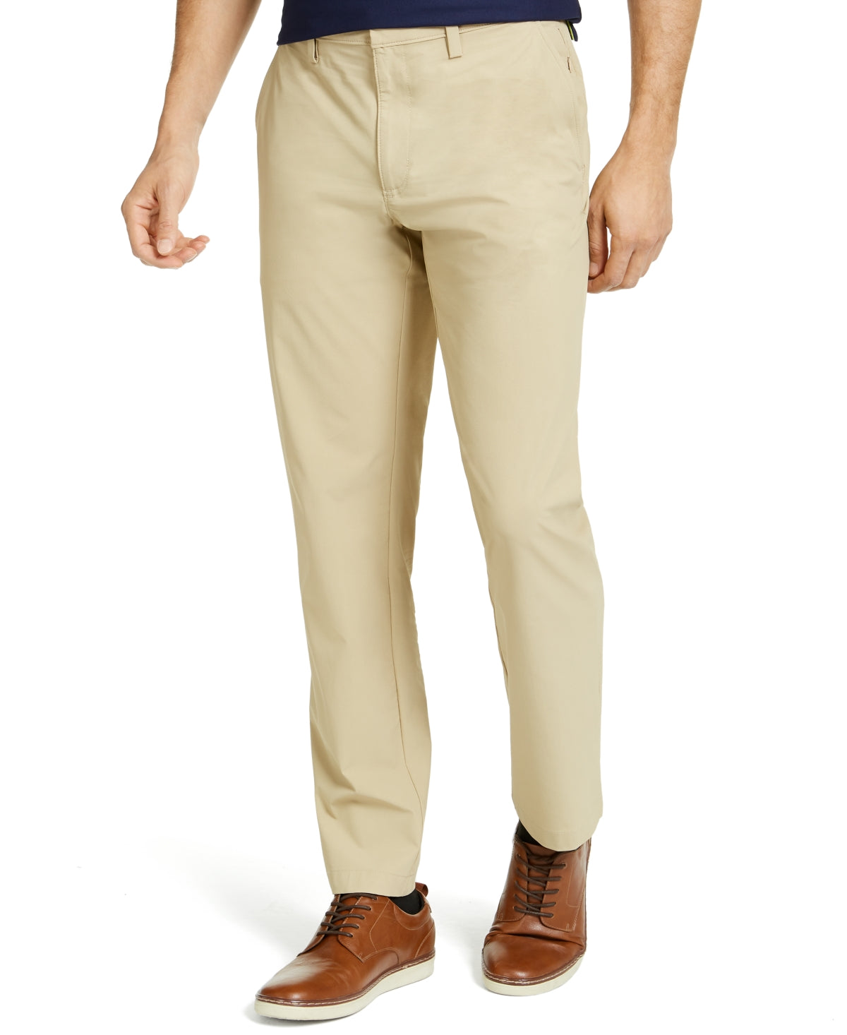 Club Room Men's Tech Pants Light Khaki 34 x 30 4 Way Stretch Tan
