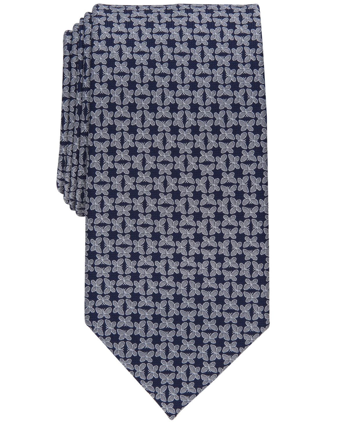 Club Room Men's Classic Butterfly Tie Grey Necktie