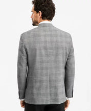 Michael Kors Mens Classic fit Sport Coat Blazer 42 S Black White Plaid