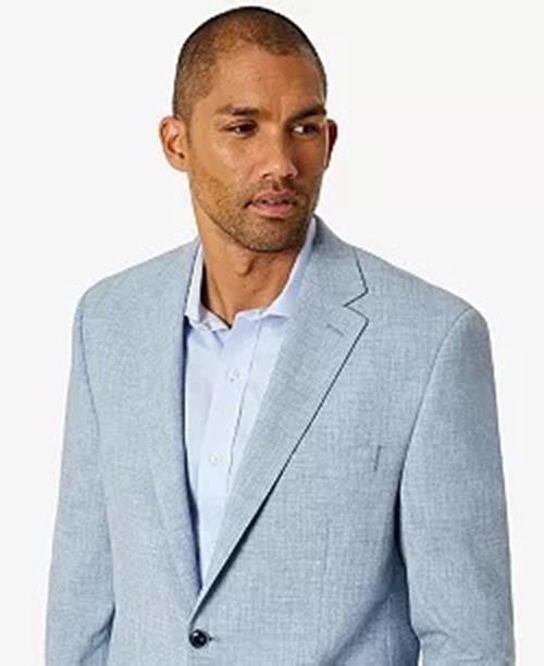 CLUB ROOM Men's Classic-Fit Solid Sport Coat 40S Light Blue