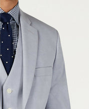 Tommy Hilfiger Modern-Fit Stretch Light Gray Chambray Suit Jacket 40S
