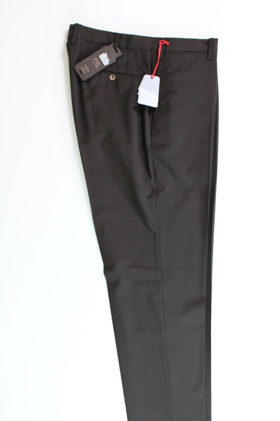PT Torino PT01 Mens Modern Fit Stretch Dress Pants EU 52 US 36 Brown Wool $395