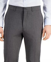 Kenneth Cole Reaction Mens Dress Pants 36 x 34 Grey Silver Techni-Cole Slim-Fit